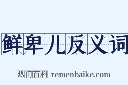 鲜卑儿反义词是什么意思的图片